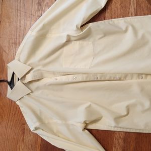 Men's Stafford Yellow Dress Shirt Regular Fit Size Medium 15-15.5 32-33